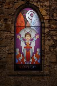 (c) Disciplinary Action - Stained Class: The Mage, stained glass